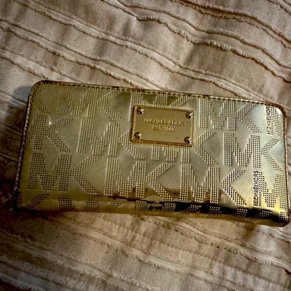 Gold Metallic Michael Kors Wallet